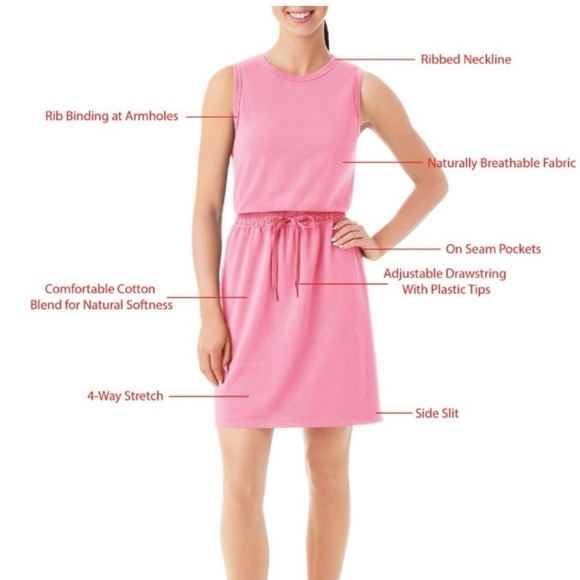 NWT Member’s Mark Tank Dress  pink  XXL - Picture 3 of 7